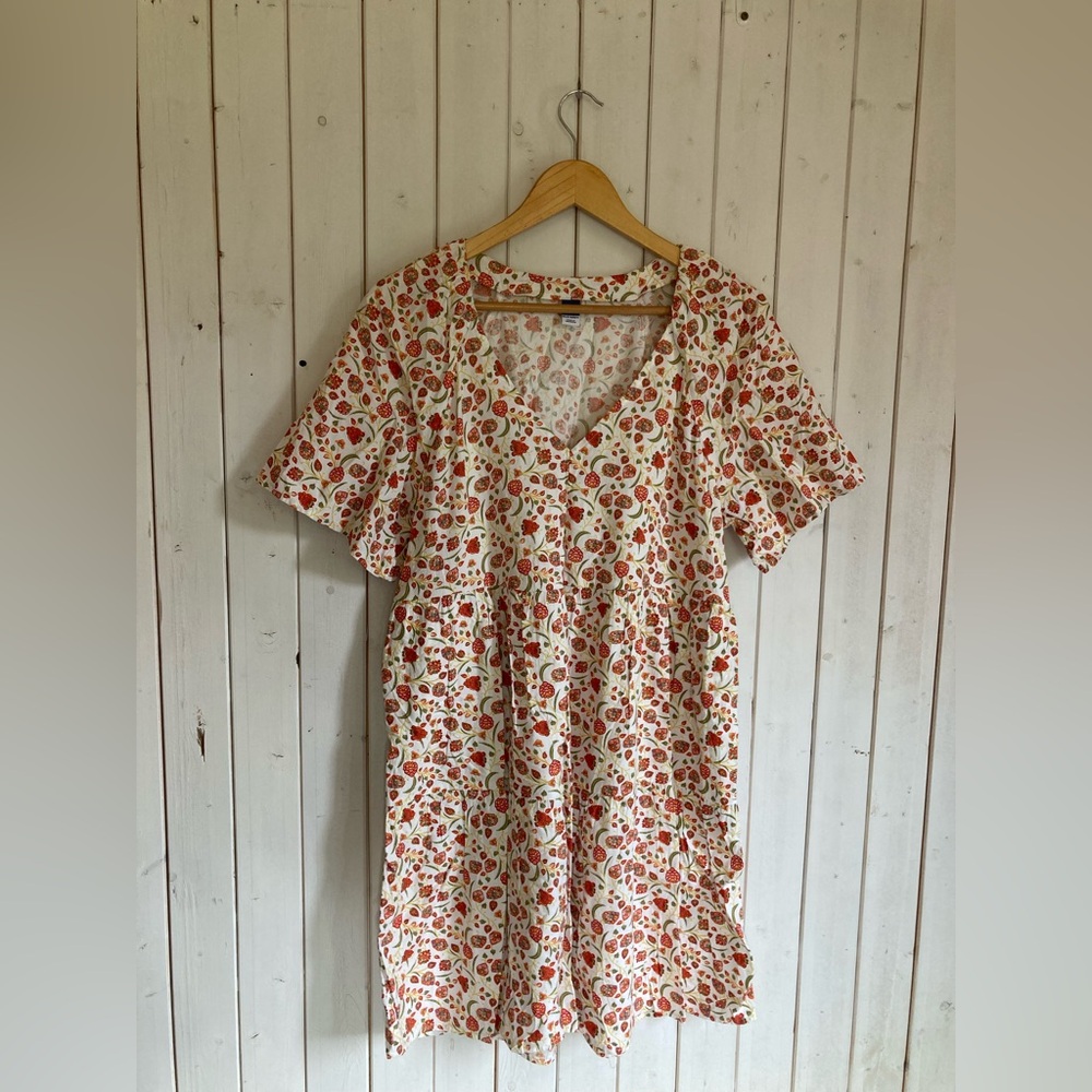 Old Navy Floral Mini Dress - Red and White